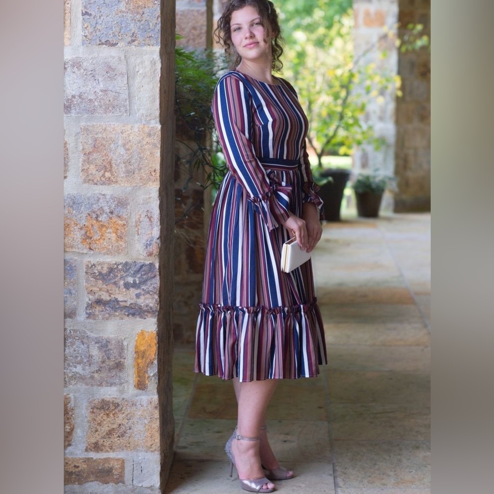 Dainty Jewells Striped Multicolor Dress